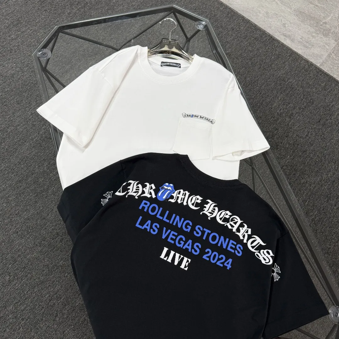 P180 Chrome Hearts Chrome Hearts 25 high-end versions. The fabric is made of 300 grams of high-density pure cotton. It does not deform or shrink. It has three labels. It is the same style for men and women. Technology: suede foaming + digital printing. Color: white, black. SIZE: S-XL.